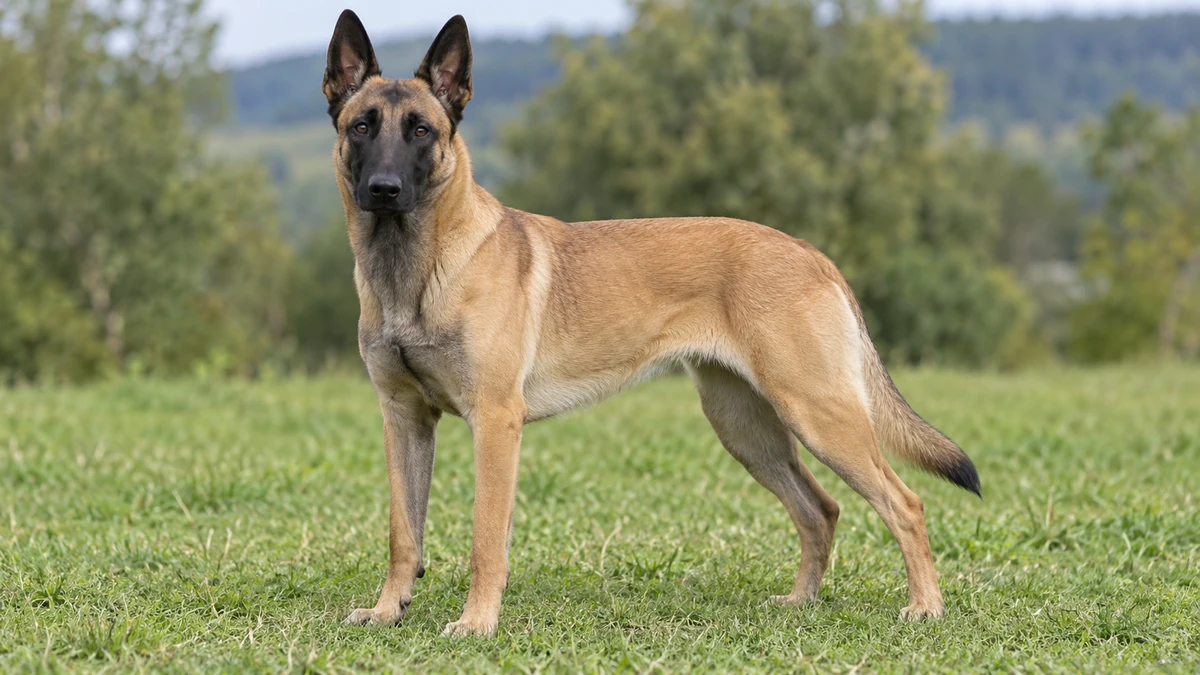 Belçika Kurdu köpek — açık fawn renk