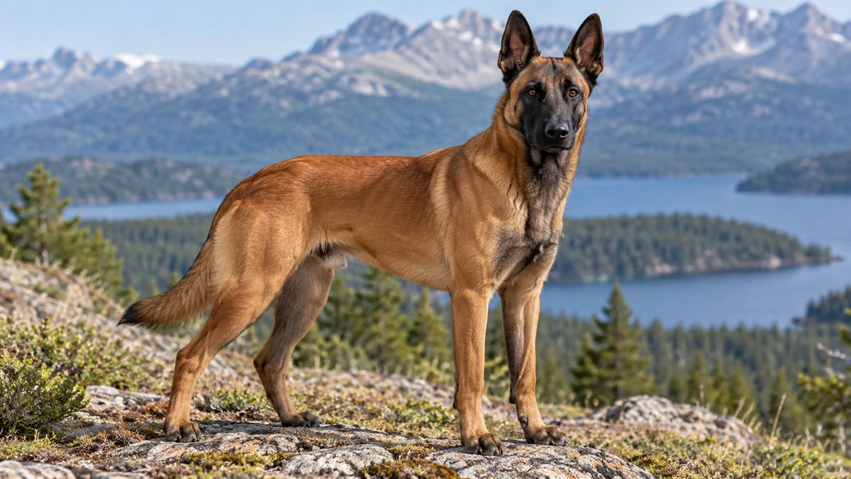 Belçika Kurdu köpek — kızıl fawn renk