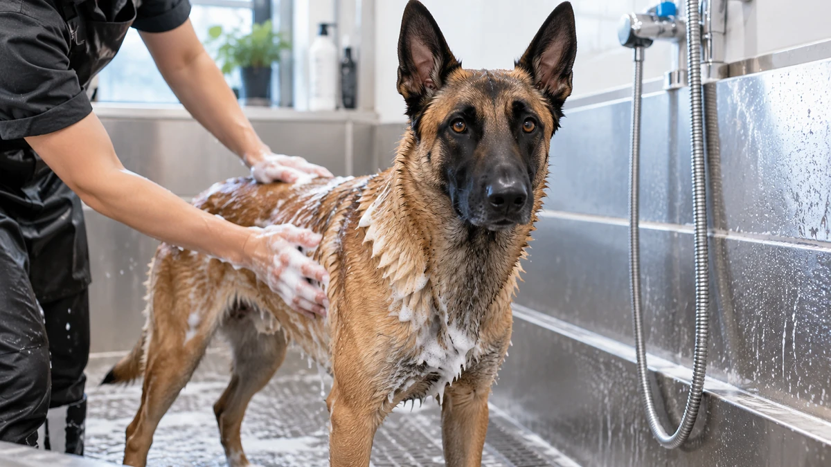 Belçika Kurdu köpek — banyo ve temizlik